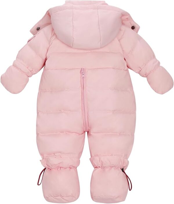 BQUBO  Infant Newborn Baby Hoodie Down Jacket Jumpsuit Pram Snuggly Snow Suit - Image 3