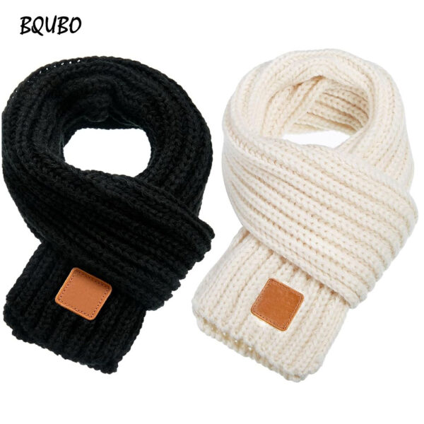 BQUBO 2 Pcs Warm Kids Winter Knit Scarves Child Warm Scarf Neck Warmer for Toddlers Boys Girls