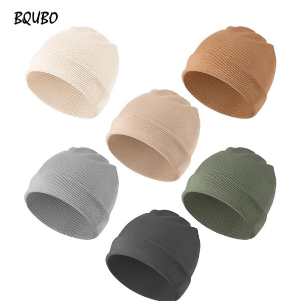 BQUBO 6 Pack Baby Beanie Hats for Unisex, Toddler Beanies Baby Girl Boy Hat Warm Hats for infants, babies, toddlers and children