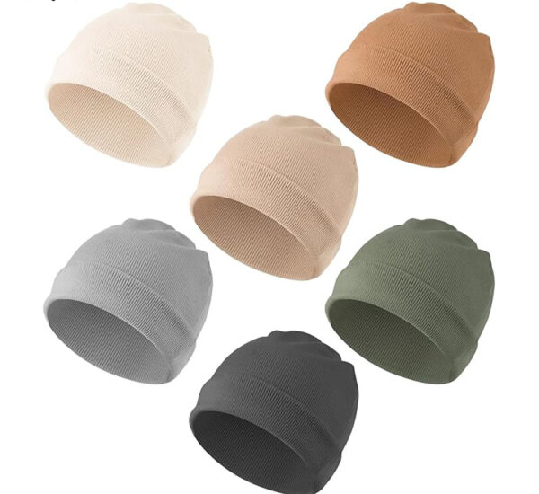 BQUBO 6 Pack Baby Beanie Hats for Unisex, Toddler Beanies Baby Girl Boy Hat Warm Hats for infants, babies, toddlers and children